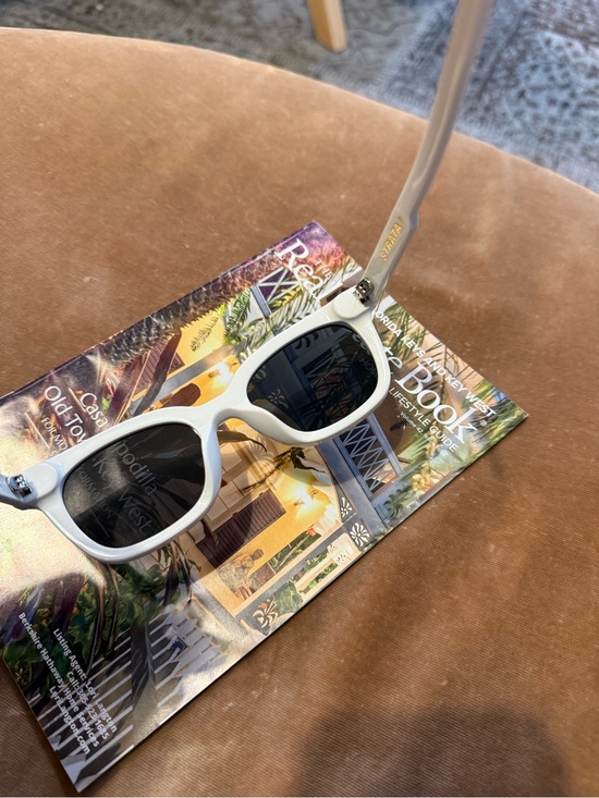 Strata Rider White Acetate Sunglasses | Polarized | Unisex | Like New main image 3